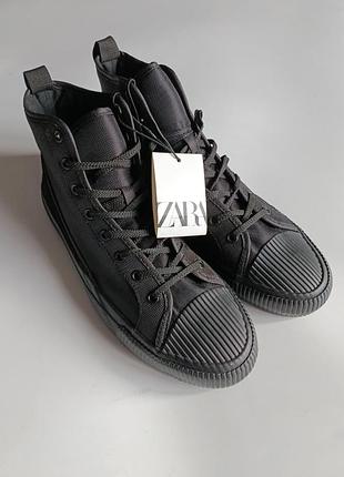 Мужские кеды высокие zara 5106/002/040 черные р.42