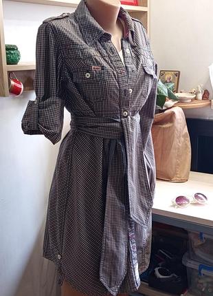 Платье-рубашка в мелкую клетку mishumo, size m