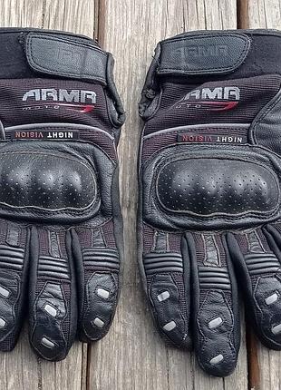 Мотор-перчатки кожаные короткие armr moto (м)