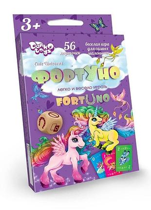 Настільна гра "фортуно cute unicorns", російська, в кор.9*16*2,5см (32шт)