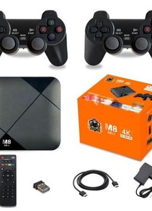 Игровая приставка data frog m8mini с двумя беспроводными джойстиками, 64 гб, 4k