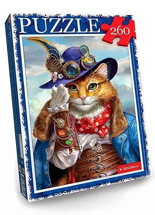 Пазл "кот в шляпе-2" danko toys c260-13-13, 260 эл. | maxisvit