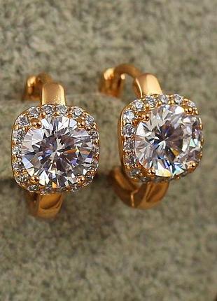 Серьги xuping jewelry белый принц 1.5 см золотистые love-shopping