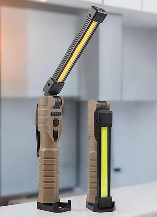 Многофункциональный кемпинговый фонарь bautech cob pl 380 с магнитом функцией powerbank различными режимами