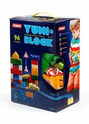 Конструктор дитячий "yuni-blok" 94 деталі, кор. 38*25*18см, тм юніка, україна (12шт)