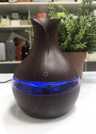 Ультразвуковой увлажнитель воздуха с аромалампой и led подсветкой lr053