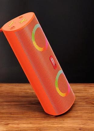 Колонка bluetooth акустична бездротова портативна хо f43 з rgb підсвічуванням та карабіном