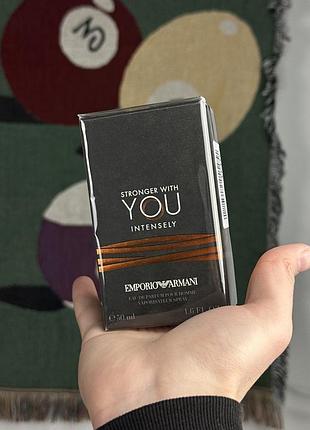 Парфюм armani stronger оригінал with you intensely (50 ml) нові