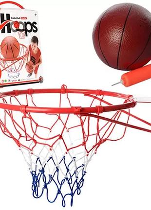 Набор для игры в баскетбол hoops 5966: кольцо (диаметр 39 см), 4 крепления, мяч, насос