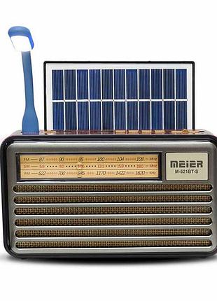 Радиоприемник с солнечной панелью под ретро meier md-521bt bluetooth solar