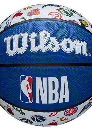Мяч баскетбольный wilson nba all team outdoor размер 7 резиновый (для игры на улице)
