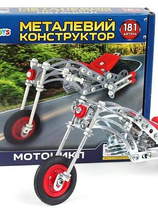 Конструктор метал. "мотоцикл", 181 дет., у кор. 20*16*4см, тм технок, україна (10шт)