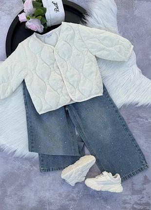 Стильна стегана куртка для дівчинки демі 7