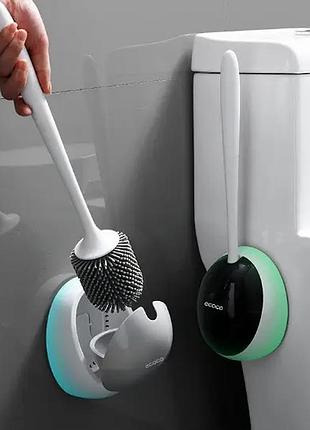 Ершик для унитаза toilet brush настенный с силиконовой щеткой