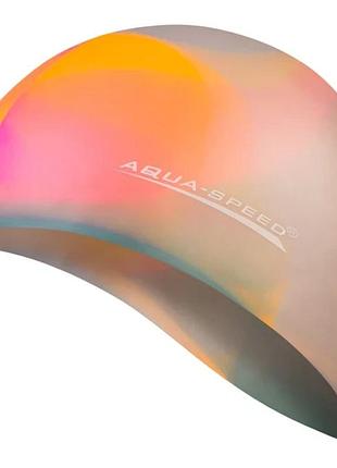Шапка для плавания aqua speed bunt 4045 мультиколор уни osfm 113-50