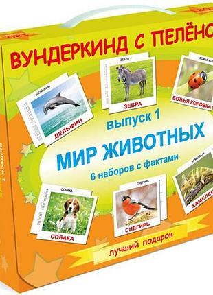 Подарунковий н-р №1 "світ тварин" ламінація (дикі, буд., екзот., птахи, комахою, жит. води) рус