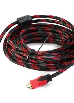 Кабель hdmi-hdmi 10 метров, версия 1.4, 1080p, поддержка 4k, 3d, ethernet, arc