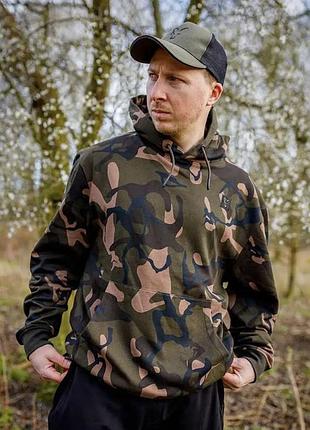 Худі fox на флісі fox lightweight camo pullover hoody.