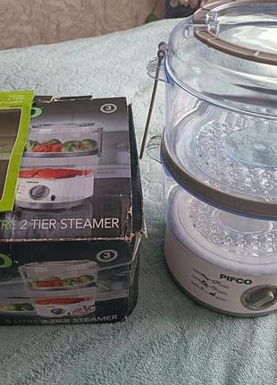Электрическая пароварка pifco 5 litre 2 tier steamer.