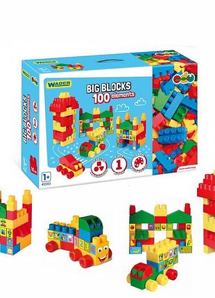 Конструктор "big blocks" 100 елементів, в кор. 58*39см, тм wader