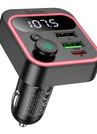 Fm-трансмітер hoco e85 tiger з швидкою зарядкою pd20w qc3.0, bluetooth 5.4, usb type-c