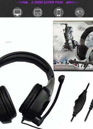 Игровые наушники assassins g007 pro проводные с микрофоном