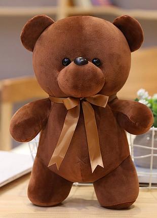 М'яка іграшка ведмідь темно-коричневий, 30см, тм dreamtoys
