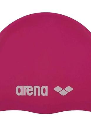 Шапочка для плавания бассейна универсальная arena classic silicone для взрослых