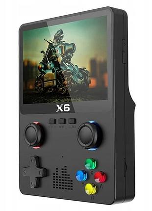 Портативная игровая консоль x6 9401 с цветным 3,5” дисплеем слотами для карт памяти встроенными играми