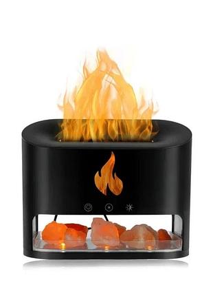 Лампа увлажнитель воздуха docsal flame 3в1 9034 с led эффектом пламени black