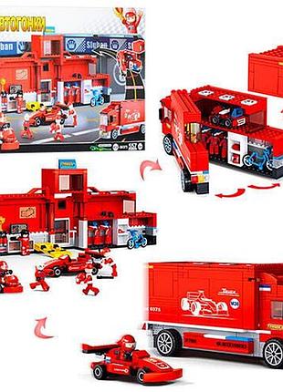 Конструктор "sluban" "гонки", транспорт, фігурки, 557 дет, в кор. 52*33*6,5см (12шт)