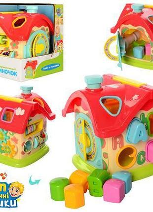 Муз. розв. іграшка "будиночок-логіка", сортер, в кор. 21*20*19см (24шт)