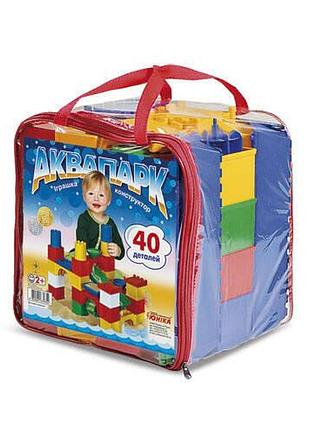 Конструктор "аквапарк-40" 40 дет., у пак. 30*30*24см, тм юніка, україна