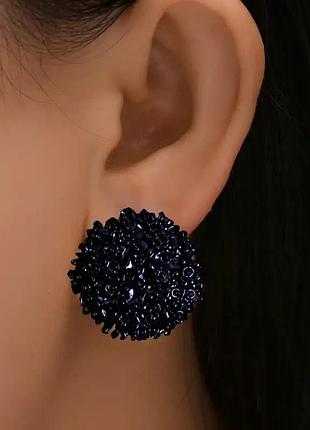 Вінтажні сережки чорного кольору в стилі boho
