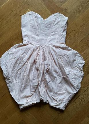 Рожева сукня зефірка, з корсетом, asos, розмір 38