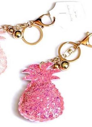 Брелок з блискітками "ананас та єдиноріг"