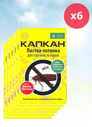 Ловушка-домик для тараканов и муравьев "капкан" клейова ловушка happy home набор 6 шт