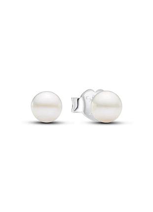 Серебряные серьги pandora с жемчужинами 293168c01 (4,5 мм)