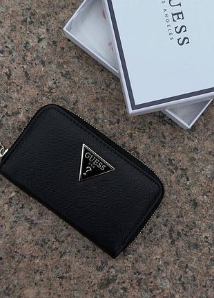 Черный женский кошелек guess, женский кошелек