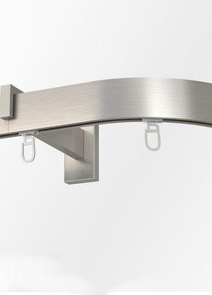 Карниз з вигином однорядний настінний скарлайн сталь 350 см.