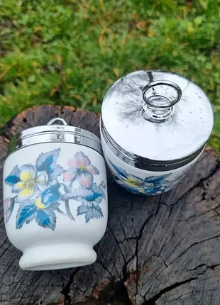 Фарфоровый кодлер для варки двух яиц, royal worcester, великобритания, винтаж, последняя треть хх века.