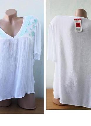 Блуза с вышивкой marks &amp; spencer, вискоза