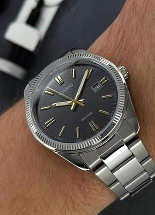 Часы мужской casio оригинал стальной с датой времена мужественные