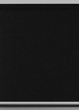 Тканевый ролет блэкаут luna черный blackout (рулонная штора, блекаут черный) 295*200