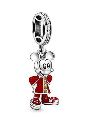 Серебряный шарм-подвеска пандора "микки маус" disney 798635c01