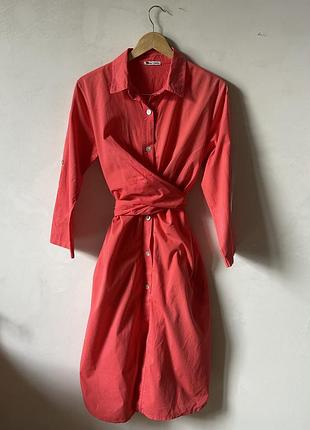 Сукня жіноча new collection з поясом, червона, розмір one size