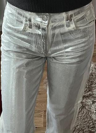 Джинси wide leg zara блискучі, нові ідеальна середня посадка