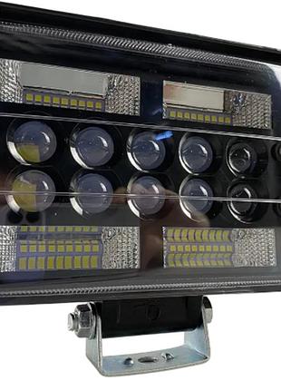 Фара led прямокутна 9-80v дальній+ближній 48 led chip type 3570 10 лінз робоче світло