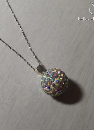 Набір вечірніх прикрас swarovski: кільце, браслет, сережки та підвіска на шию6 фото