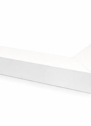 Arlinia карниз потолочный алюминиевый двухрядный с углом правым и декоративной фасадной планкой белый 125см.
